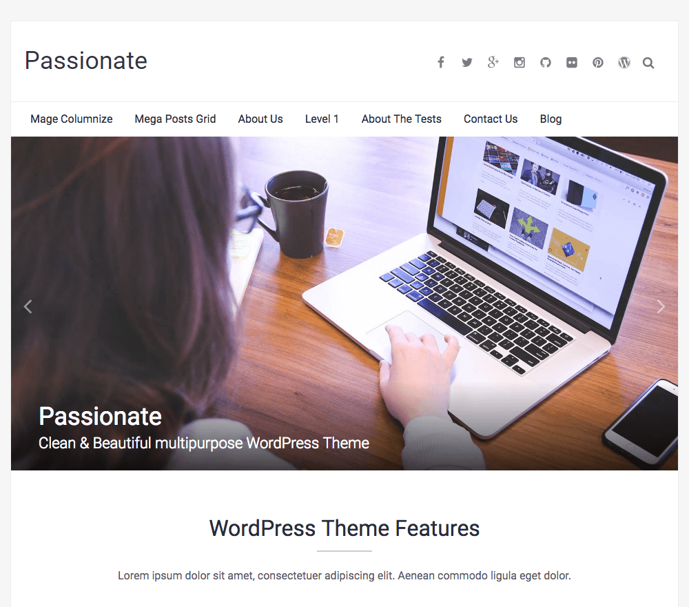 Passionate WordPress Theme